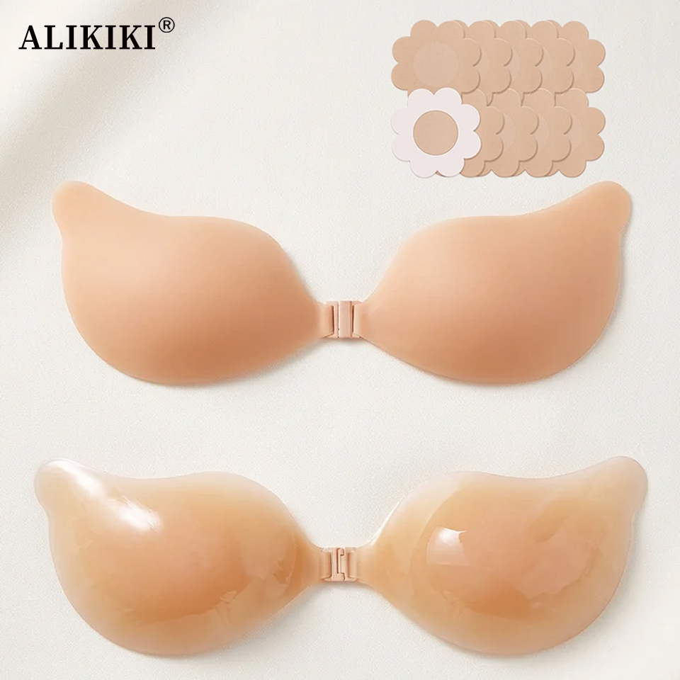 Backless Bra Sticky - Samoprzylepny silikonowy biustonosz push-up wielokrotnego użytku,
