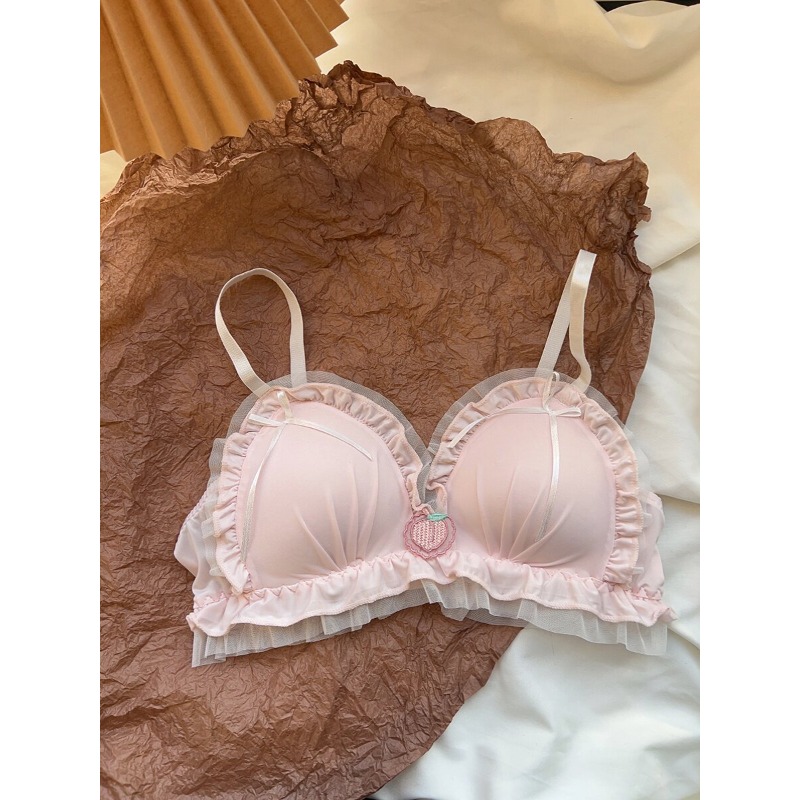Sleep Bra Bralette - Słodki Zestaw Biustonoszy Trójkątnych Bez Fiszbin,